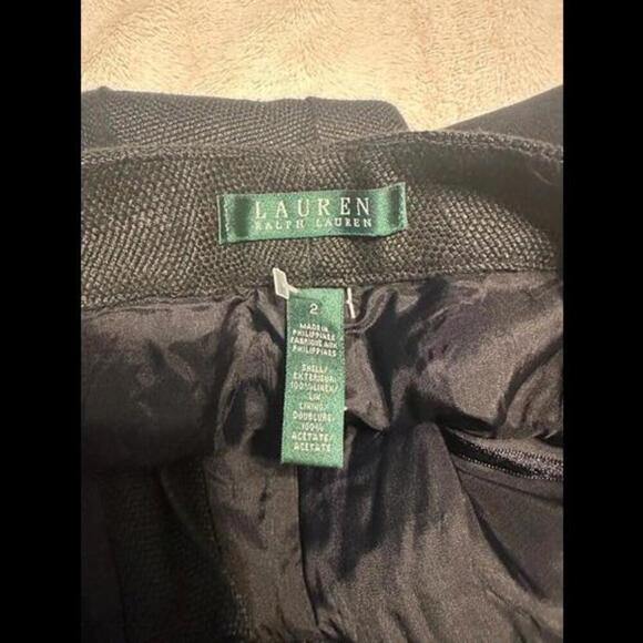 Lauren Ralph Lauren Black Linen Trousers - Size 2 - Picture 2 of 2